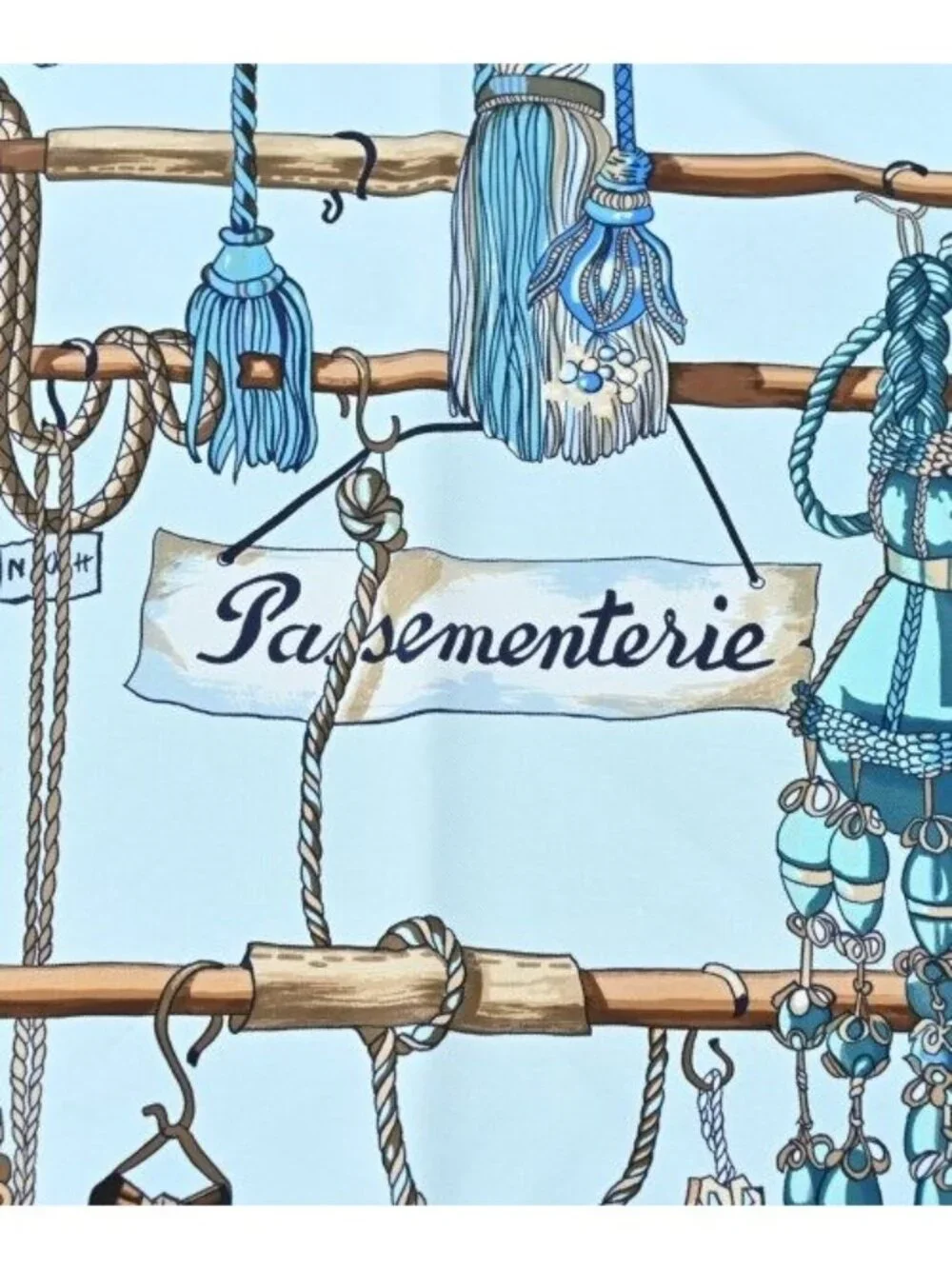 Hermes Bandana Scarf Blue - Picture 2 of 6